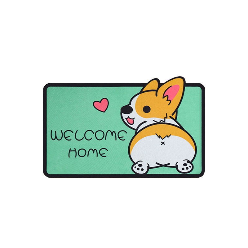 Non-Slip Floor Mat for Pets and Home Entryway 40x60cm - Corgi, Bone, Couple Dog Styles