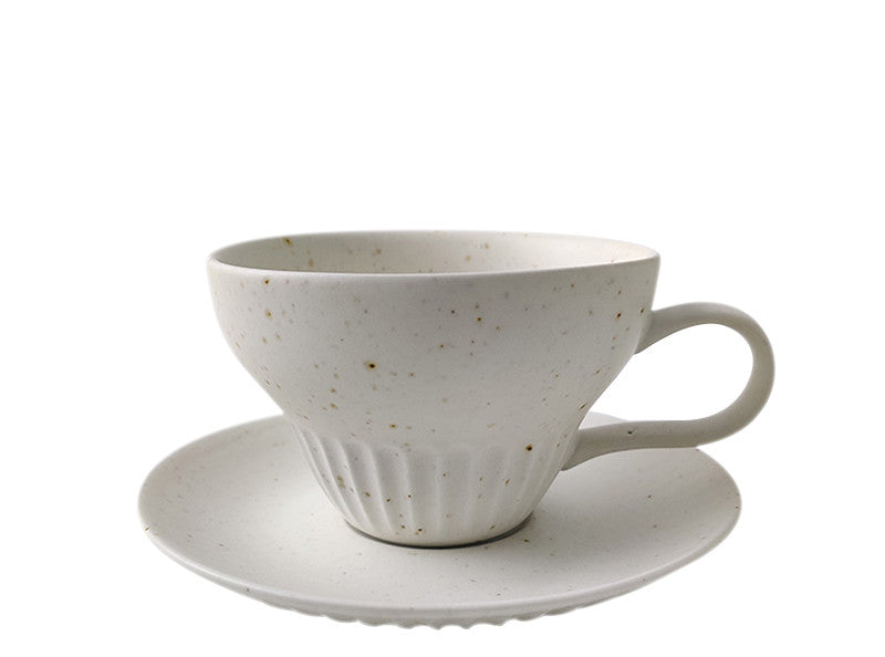 Porcelain Coffee Cup and Saucer Set Handmade Japanese Style Kitchenware