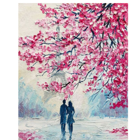 Digital Oil Painting of Flower Landscape Wall Art - Framed or Frameless