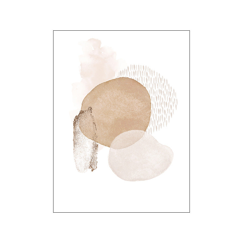 Abstract Geometric Gold Foil Wall Art for Living Room Decor - Frameless Canvas Painting