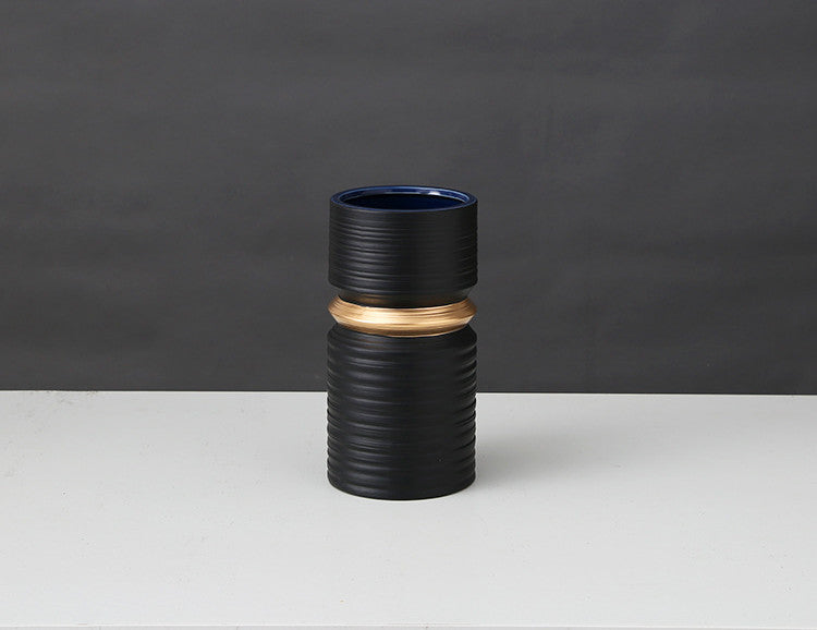 Creative Threaded Ceramic Vase for Flower Arrangements - Chinese Home Decor