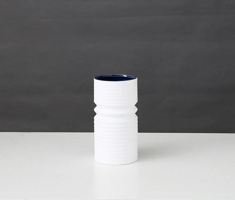 Creative Threaded Ceramic Vase for Flower Arrangements - Chinese Home Decor