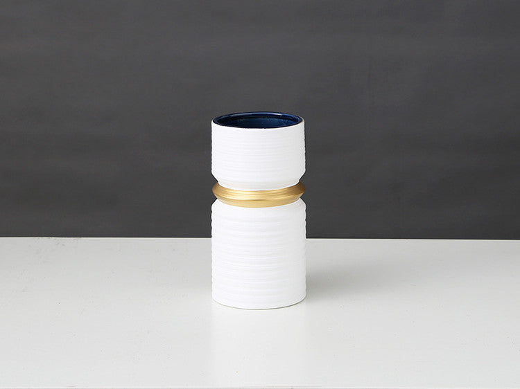 Creative Threaded Ceramic Vase for Flower Arrangements - Chinese Home Decor