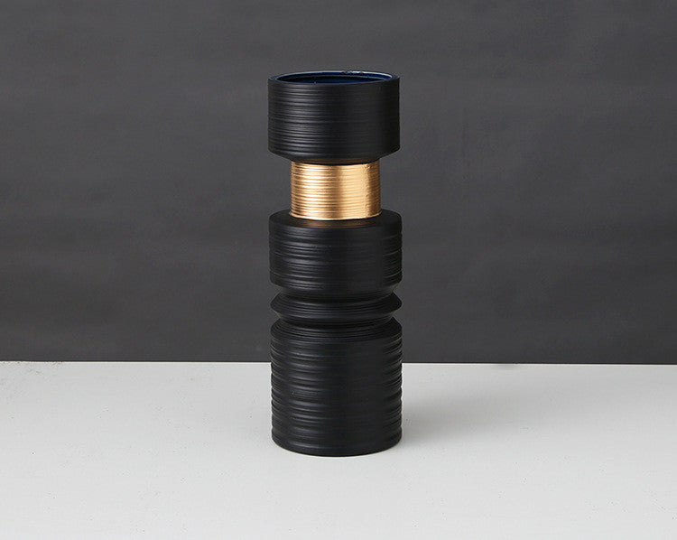 Creative Threaded Ceramic Vase for Flower Arrangements - Chinese Home Decor