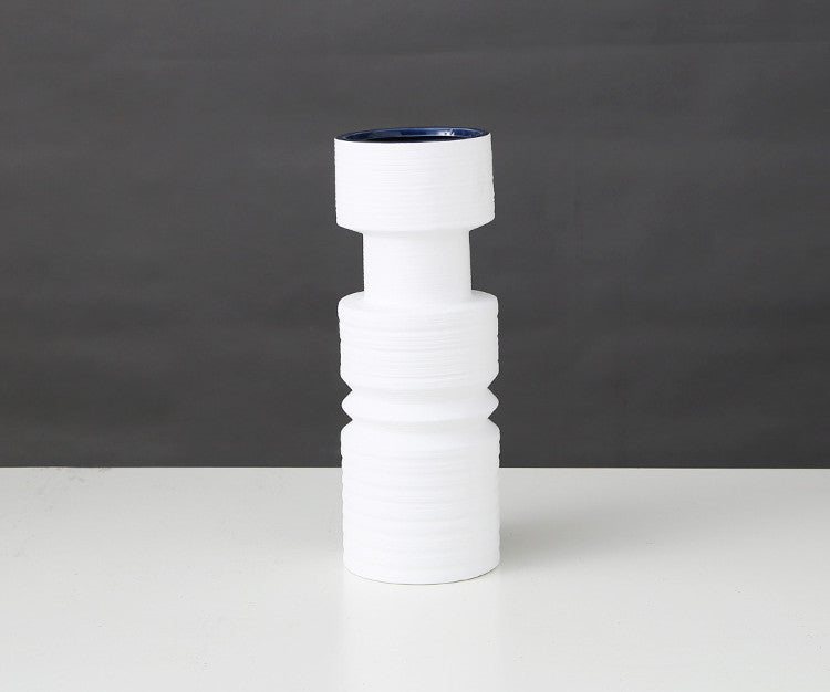 Creative Threaded Ceramic Vase for Flower Arrangements - Chinese Home Decor