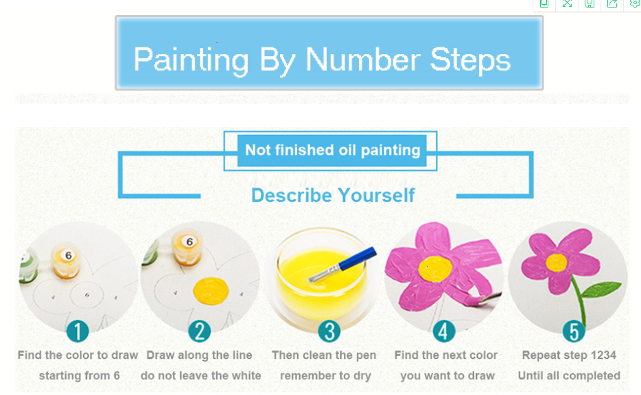 Digital Painting Canvas Set with Brushes & Paint - Mountain House Design
