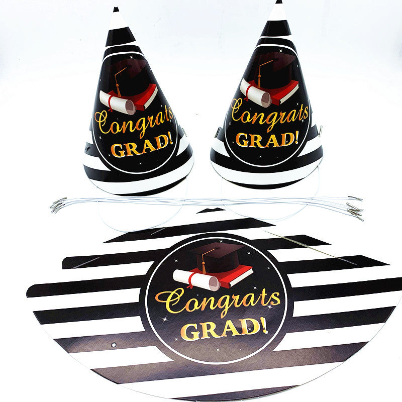 Disposable Graduation Theme Tableware Set – Plates, Cups & More for Party