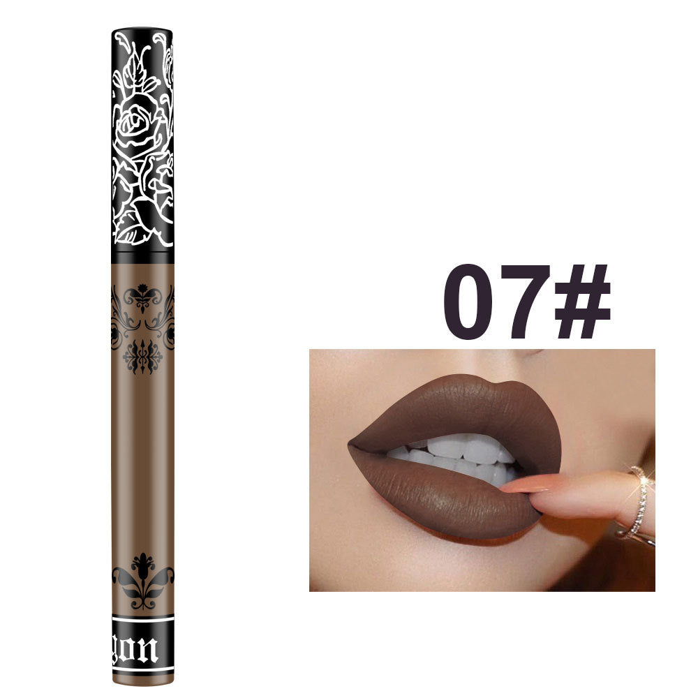 Matte Waterproof Lip Gloss Non-Marking Dip Cup Lipstick - Multiple Colors