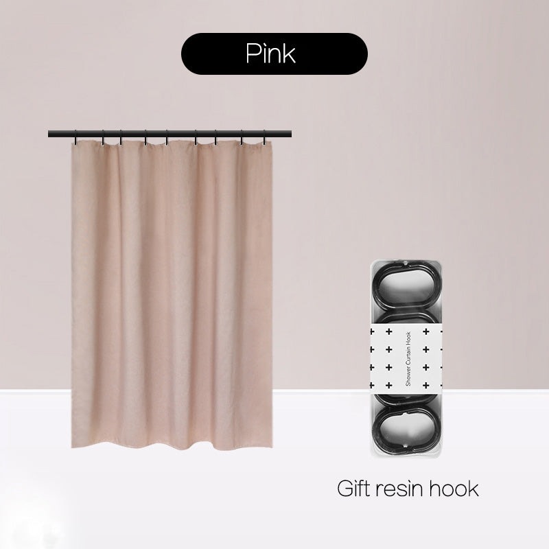 Waterproof Magnetic Suction Bathroom Shower Curtain - Non-Perforated