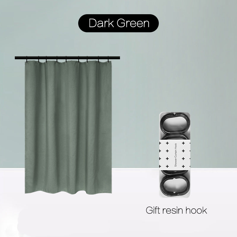 Waterproof Magnetic Suction Bathroom Shower Curtain - Non-Perforated