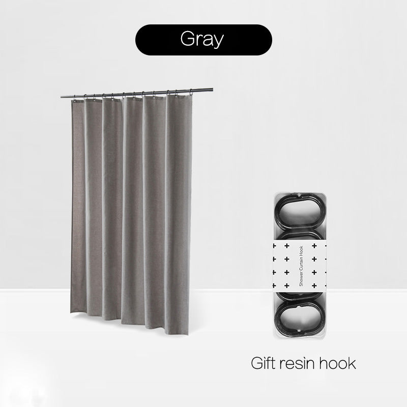 Waterproof Magnetic Suction Bathroom Shower Curtain - Non-Perforated
