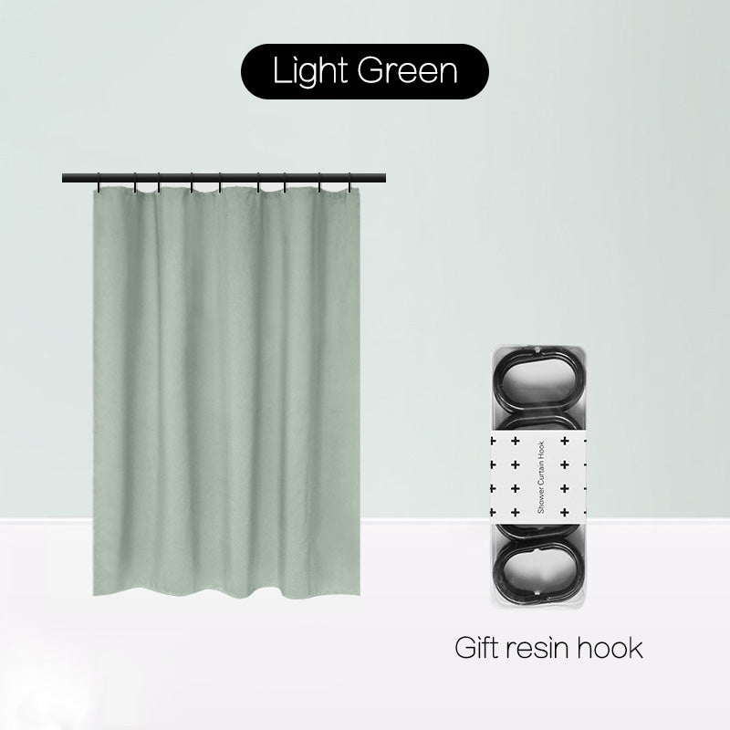 Waterproof Magnetic Suction Bathroom Shower Curtain - Non-Perforated