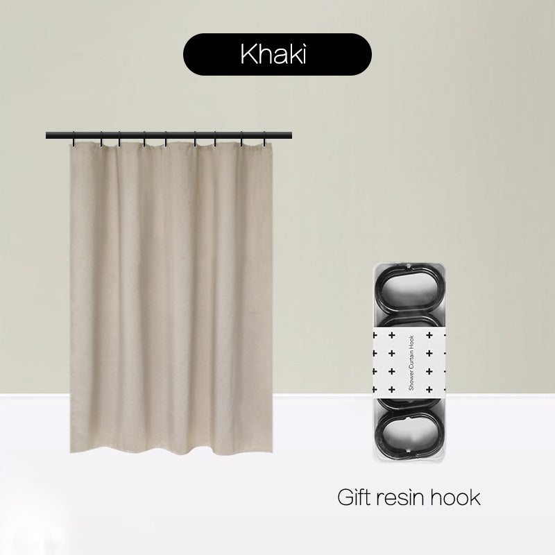 Waterproof Magnetic Suction Bathroom Shower Curtain - Non-Perforated