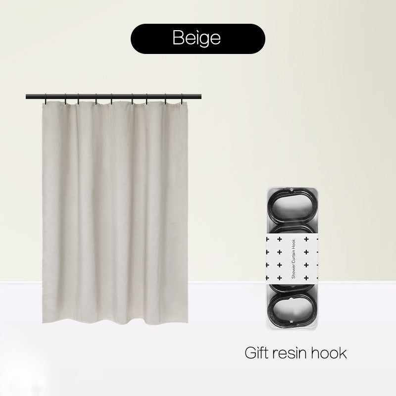 Waterproof Magnetic Suction Bathroom Shower Curtain - Non-Perforated