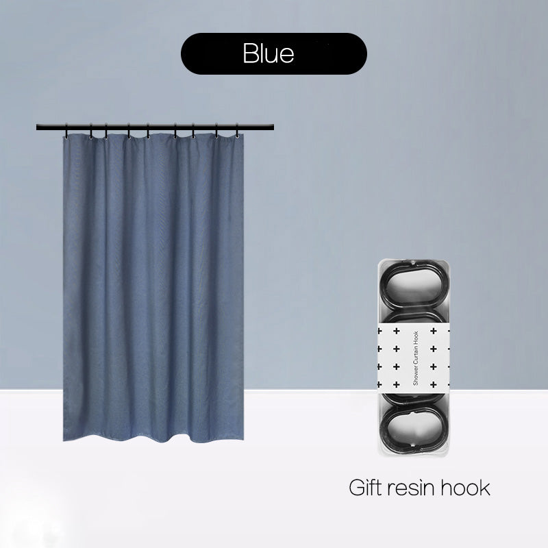 Waterproof Magnetic Suction Bathroom Shower Curtain - Non-Perforated
