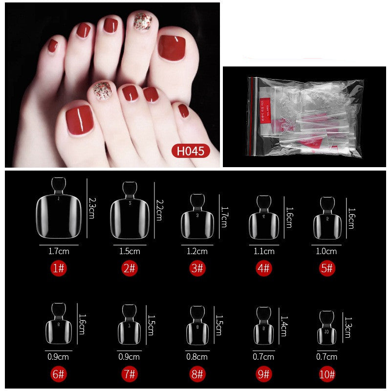 Nail Art No Trace Drop Nails - 500 Plastic Nail Patches for DIY Manicure