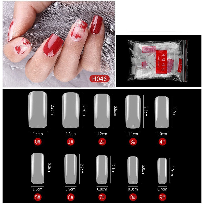 Nail Art No Trace Drop Nails - 500 Plastic Nail Patches for DIY Manicure