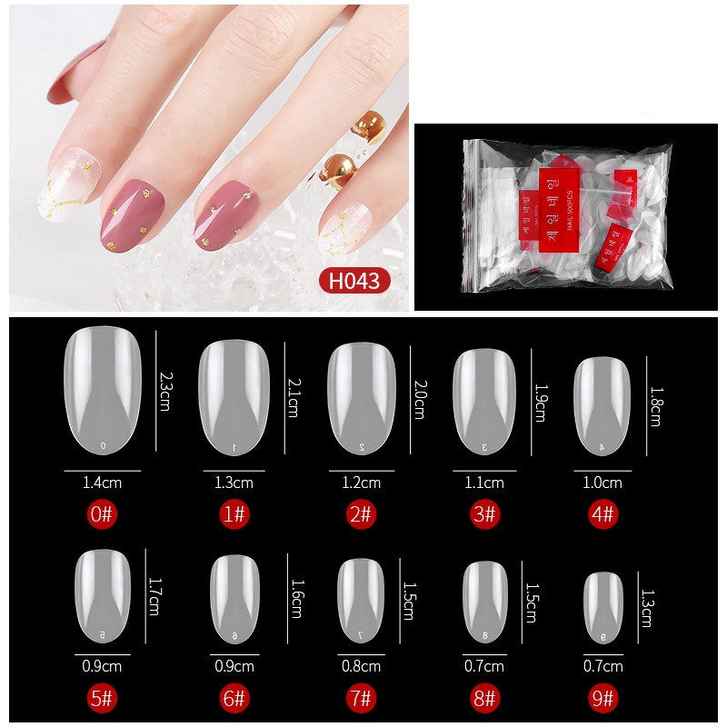 Nail Art No Trace Drop Nails - 500 Plastic Nail Patches for DIY Manicure