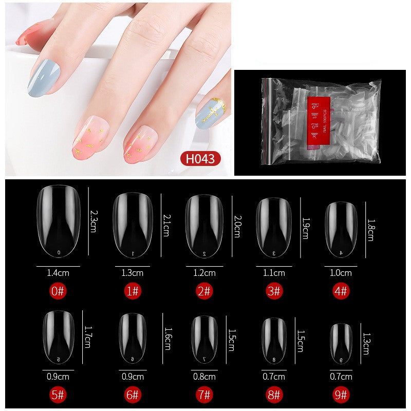 Nail Art No Trace Drop Nails - 500 Plastic Nail Patches for DIY Manicure