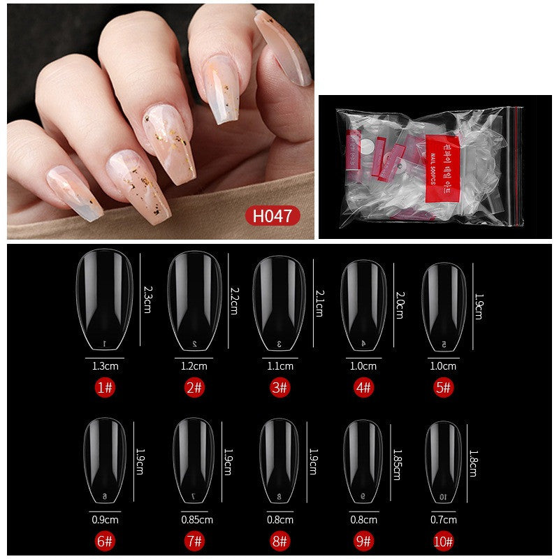Nail Art No Trace Drop Nails - 500 Plastic Nail Patches for DIY Manicure