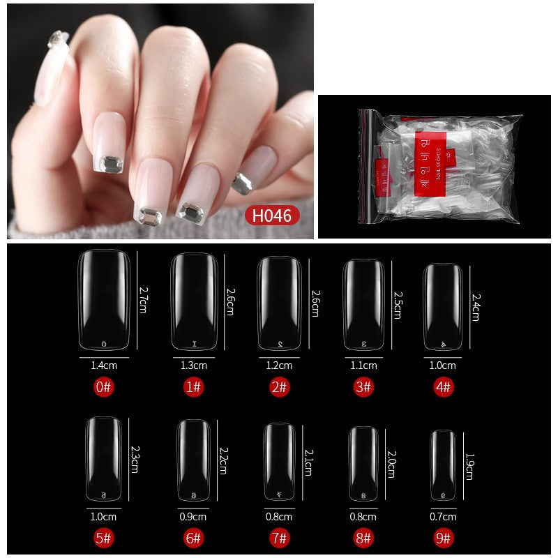 Nail Art No Trace Drop Nails - 500 Plastic Nail Patches for DIY Manicure