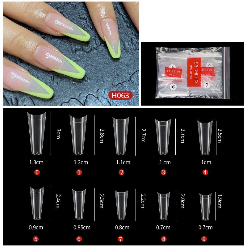 Nail Art No Trace Drop Nails - 500 Plastic Nail Patches for DIY Manicure
