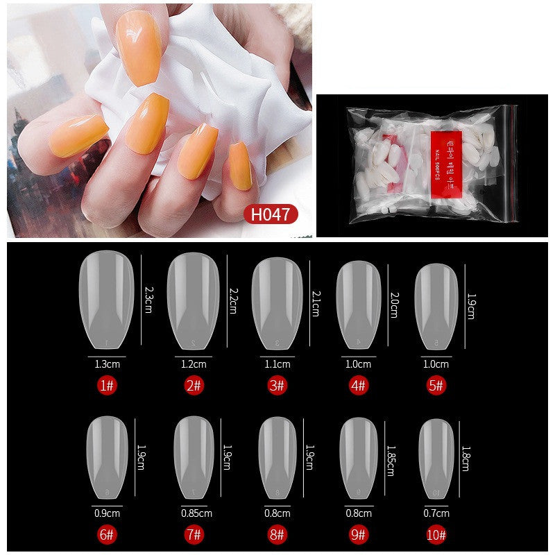Nail Art No Trace Drop Nails - 500 Plastic Nail Patches for DIY Manicure