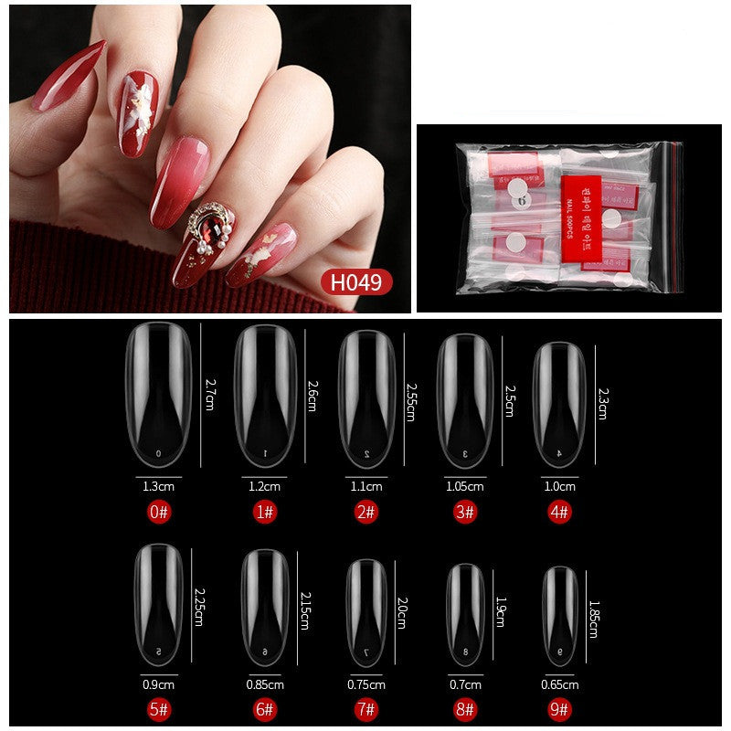 Nail Art No Trace Drop Nails - 500 Plastic Nail Patches for DIY Manicure