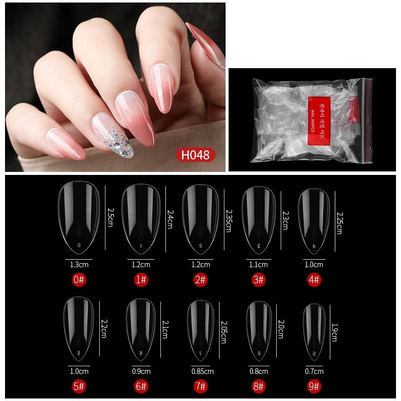 Nail Art No Trace Drop Nails - 500 Plastic Nail Patches for DIY Manicure