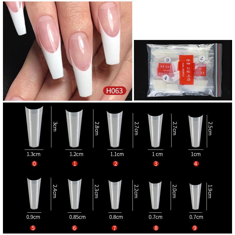 Nail Art No Trace Drop Nails - 500 Plastic Nail Patches for DIY Manicure