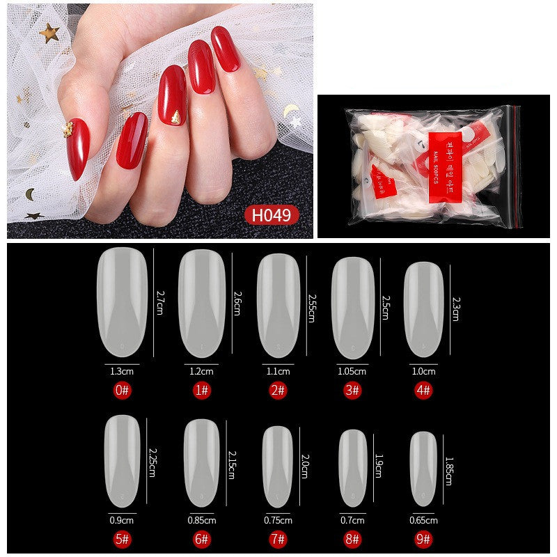 Nail Art No Trace Drop Nails - 500 Plastic Nail Patches for DIY Manicure