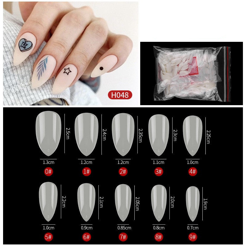 Nail Art No Trace Drop Nails - 500 Plastic Nail Patches for DIY Manicure