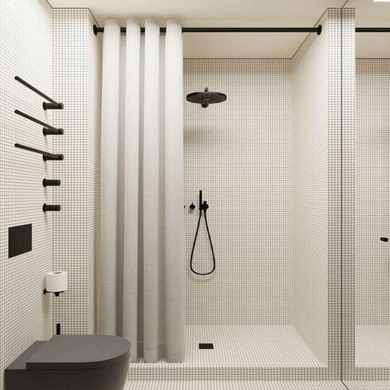 Waterproof Magnetic Suction Bathroom Shower Curtain - Non-Perforated