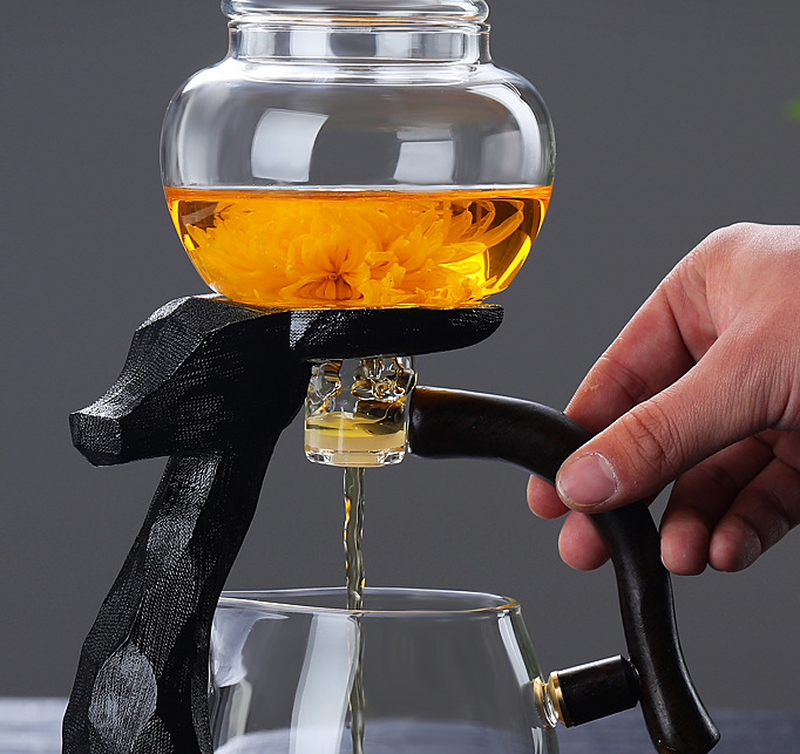 Magnetic Glass Tea Maker Set with Storage Bottle - Simple Home Brewing Kit