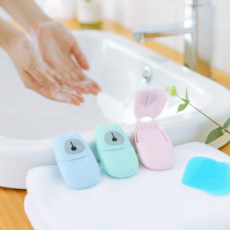 50-Piece Disposable Soap Paper Set for Travel & Home Storage, Various Styles