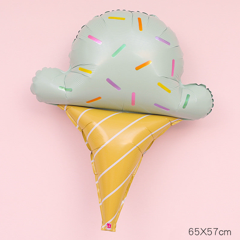 Party Donut Fruit Ice Cream Balloon Decor Set for Celebrations - Multiple Styles