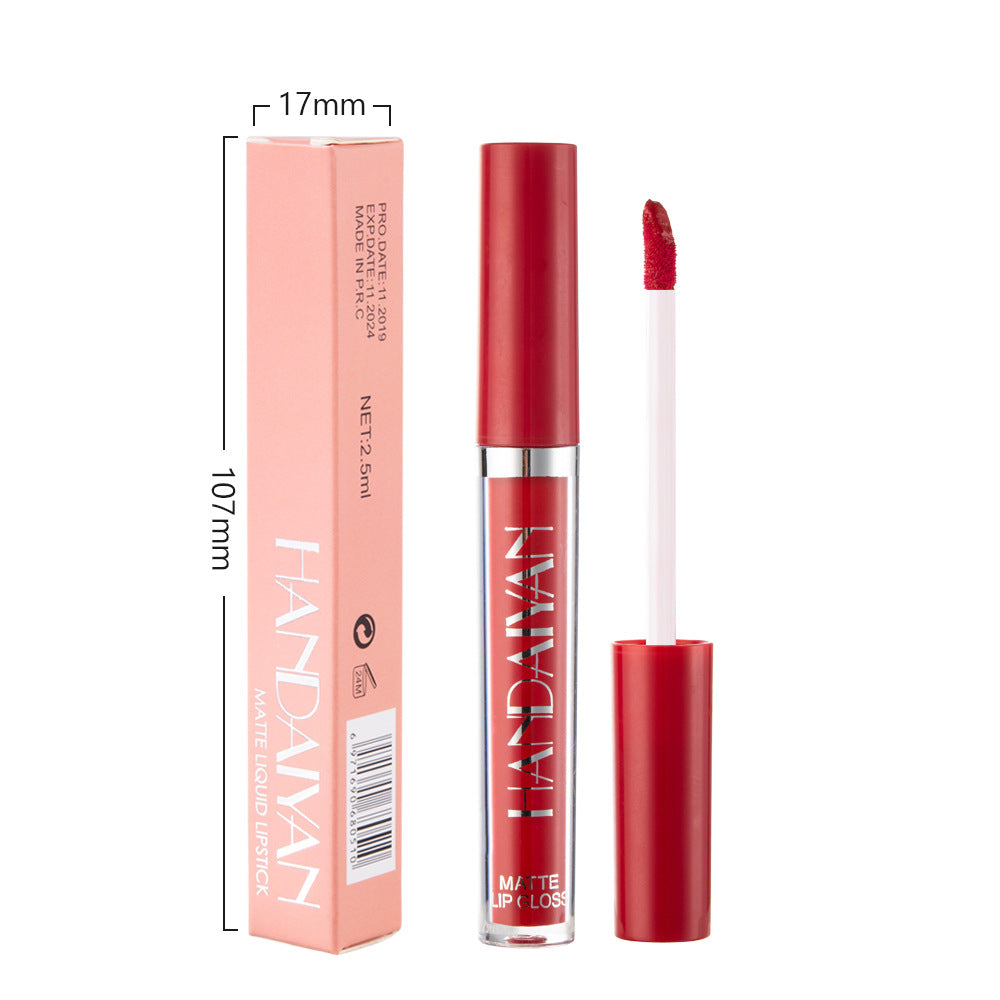 Matte Non-Stick Lip Gloss Liquid Lipstick - Fading-Resistant, 2.5ML