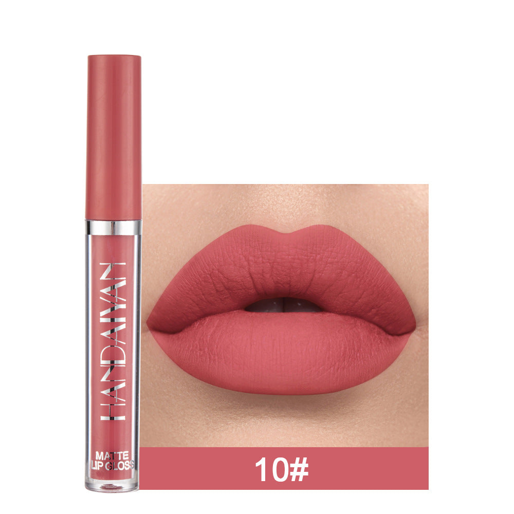 Matte Non-Stick Lip Gloss Liquid Lipstick - Fading-Resistant, 2.5ML