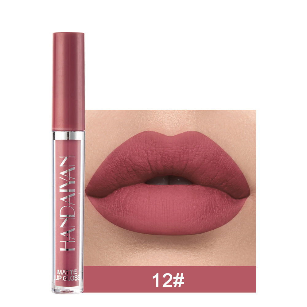 Matte Non-Stick Lip Gloss Liquid Lipstick - Fading-Resistant, 2.5ML