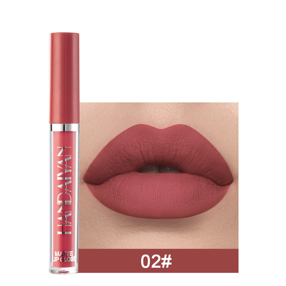 Matte Non-Stick Lip Gloss Liquid Lipstick - Fading-Resistant, 2.5ML
