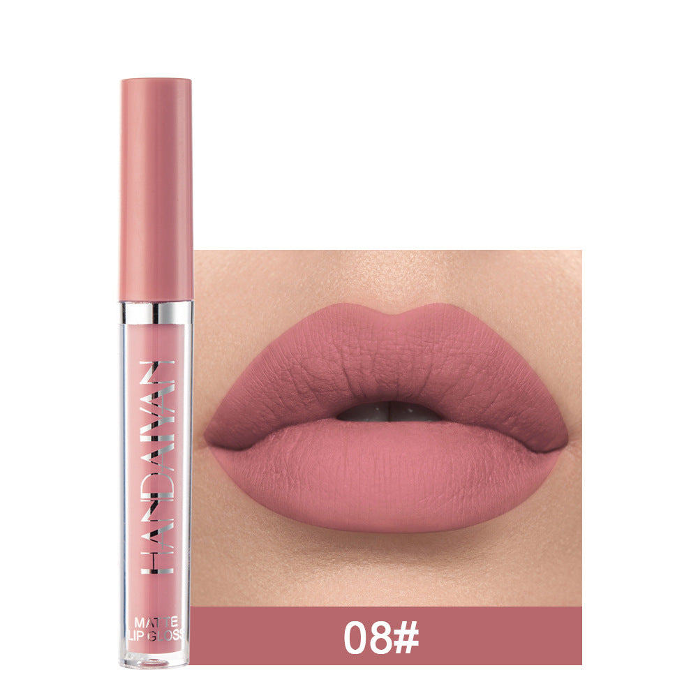 Matte Non-Stick Lip Gloss Liquid Lipstick - Fading-Resistant, 2.5ML