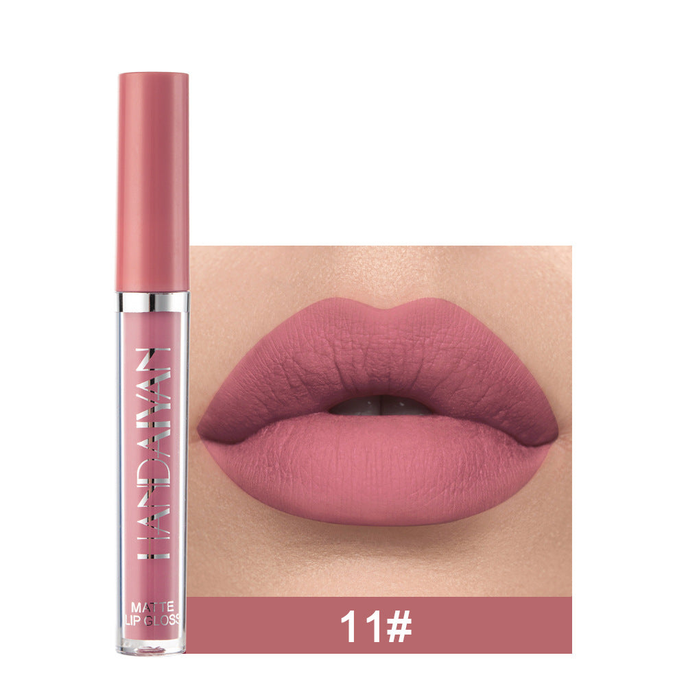 Matte Non-Stick Lip Gloss Liquid Lipstick - Fading-Resistant, 2.5ML