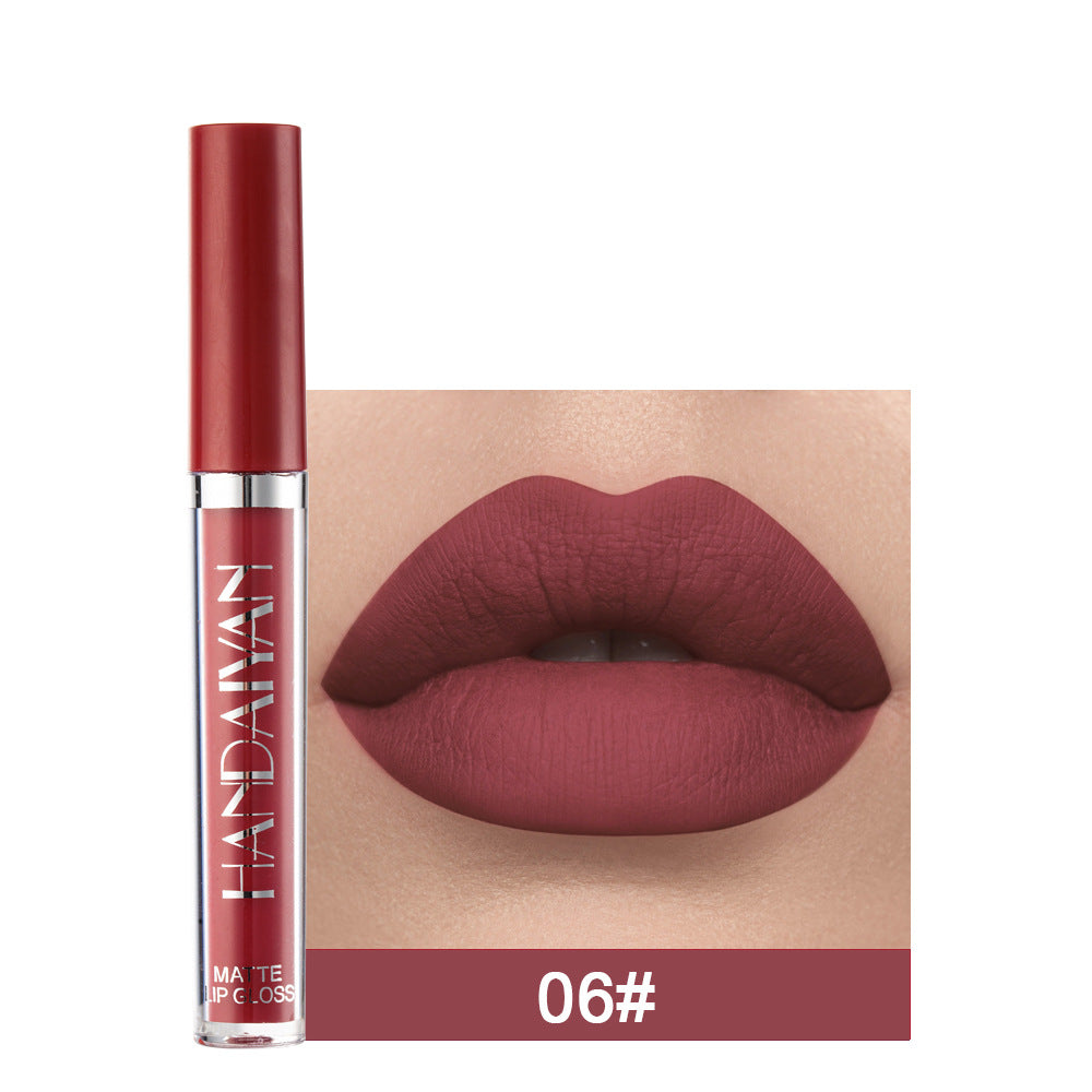 Matte Non-Stick Lip Gloss Liquid Lipstick - Fading-Resistant, 2.5ML
