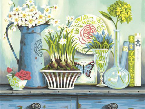 Diamond Painting Kit with Vase Shape - 20x25cm to 40x50cm Square & Round Styles
