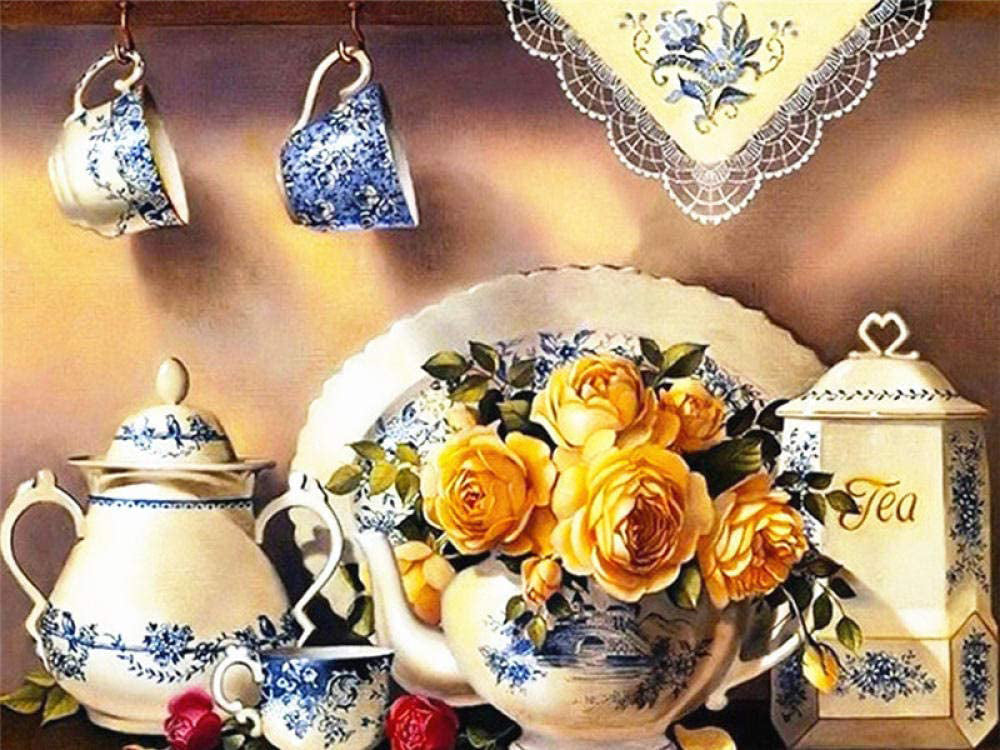 Diamond Painting Kit with Vase Shape - 20x25cm to 40x50cm Square & Round Styles