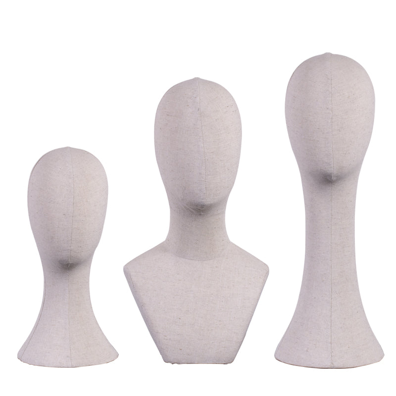 Mannequin Head for Hair Styling and Display - Beige Synthetic Model
