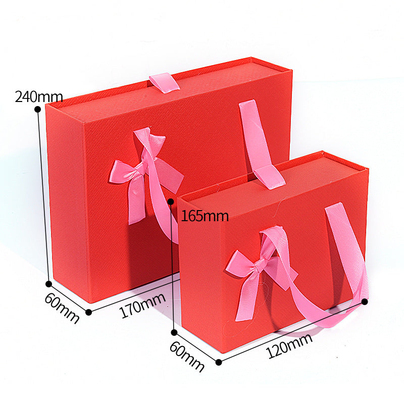 Wedding Gift Box with Knot Design & Customizable Styles - Portable Drawer Box