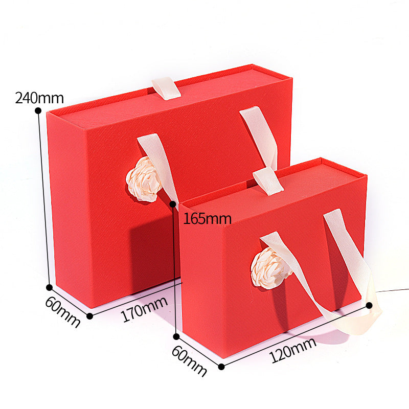 Wedding Gift Box with Knot Design & Customizable Styles - Portable Drawer Box