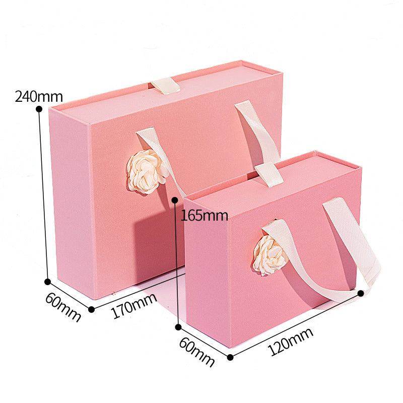 Wedding Gift Box with Knot Design & Customizable Styles - Portable Drawer Box