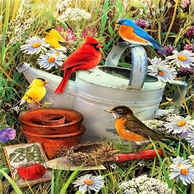 Adult Diamond Painting Kit Bird Wall Art Embroidery - Multiple Sizes & Styles